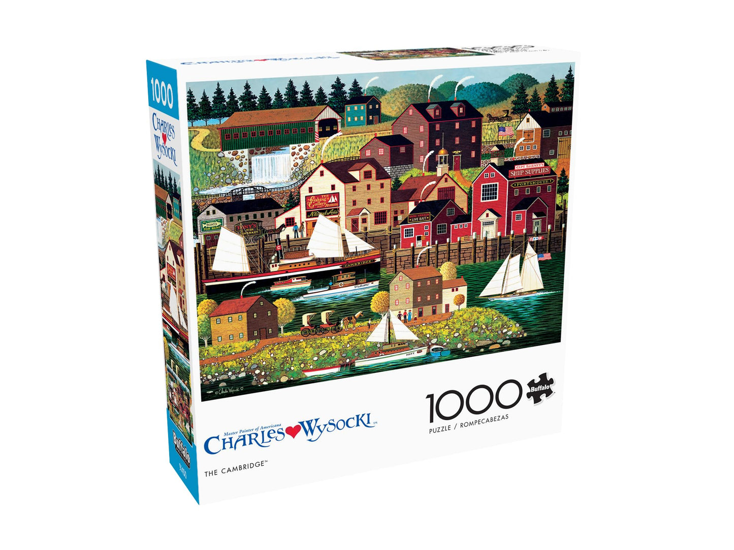 Buffalo Games 1000 Piece Jigsaw Puzzle - The Cambridge - Large Multicolor Paper Puzzle for Adults - Model 13324 - Perfect for Game Nights