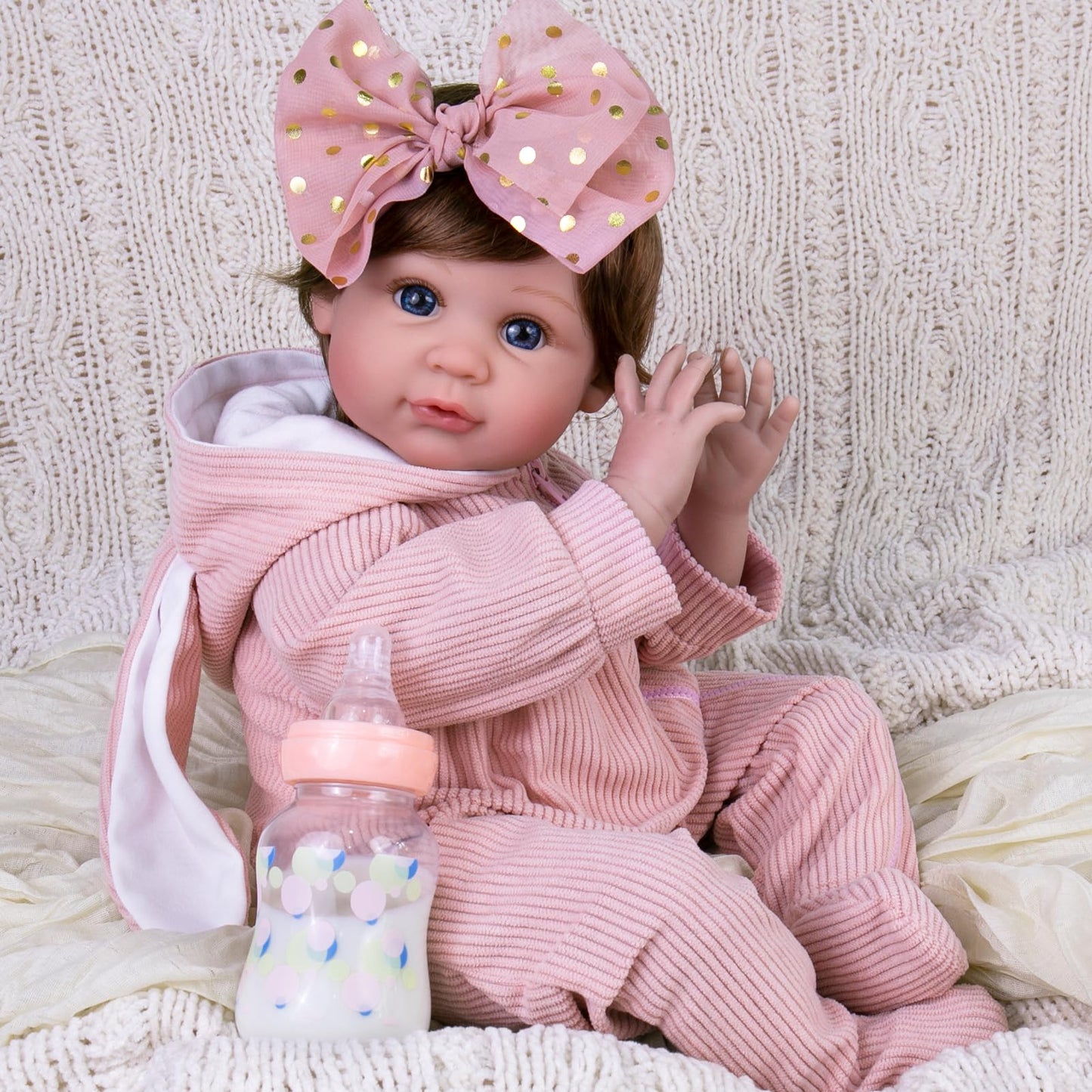 Aori Realistic Reborn Baby Girl Doll - Lifelike 20-Inch Newborn Dolls With Poseable Limbs And Feeding Kit, Great Gift Set For Ki