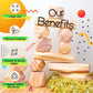 Panda Brothers Wooden Balancing Stones - Montessori Toys For 3 4 5 Year Old Kids And Toddlers Learning Sensory Toy, 20 Large Siz