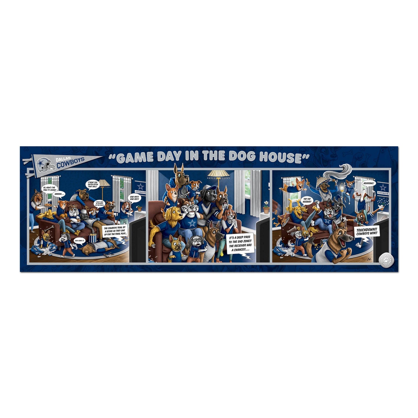 YouTheFan NFL Dallas Cowboys 1000pc Puzzle - Team Colors, Cardboard, One Size, Model 2506104