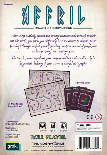 Thunderworks Games - Cartographers: Map Pack 2, Affril | Expansion For The Award-Winning Game Of Fantasy Map Drawing | Strategy Flip And Write Board Game | Ages 10+ | Family Game For 1-75 Players