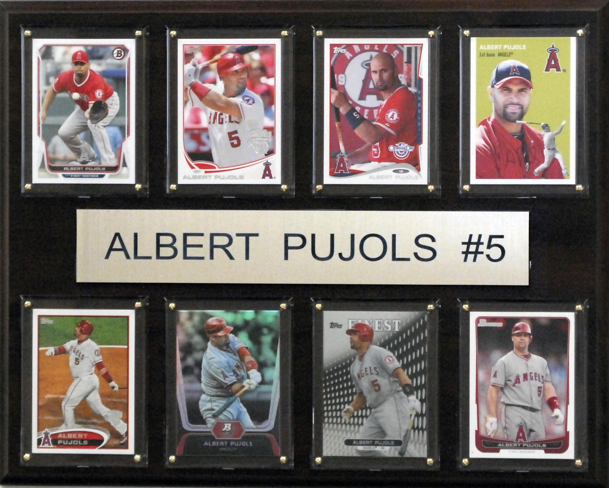 MLB Los Angeles Angels Albert Pujols 8Card Plaque, 12 x 15Inch