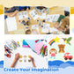 160 Pieces Shrink Paper Kit Shrink Art Kit Including 25 Pieces Shrink Plastic Sheets, 135 Pieces Keychain And Jewelry Accessorie