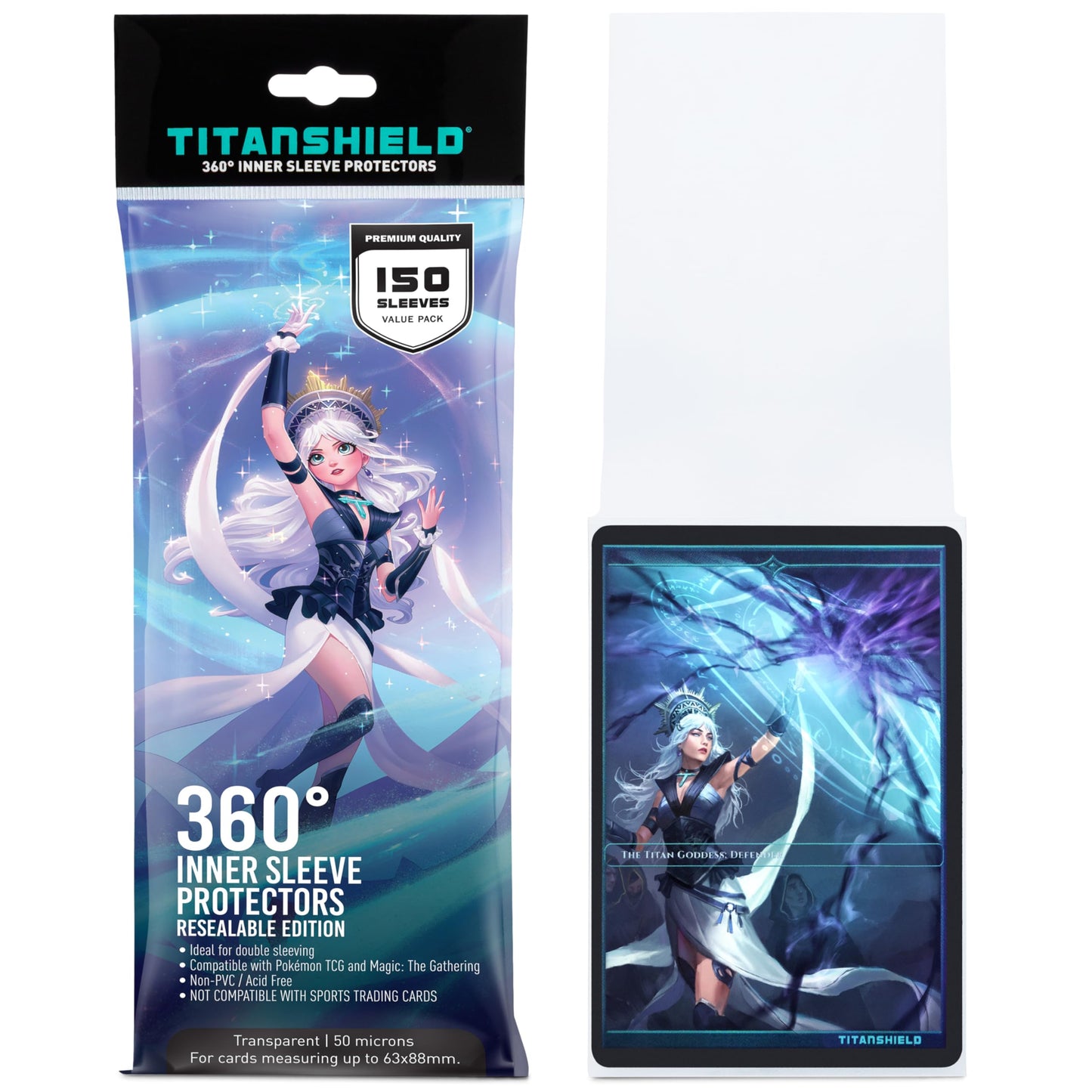TitanShield | Inner Sleeves | Perfect Fit Card Sleeves | Compatible with Pok  mon Cards MTG Magic The Gathering Lorcana | for Do