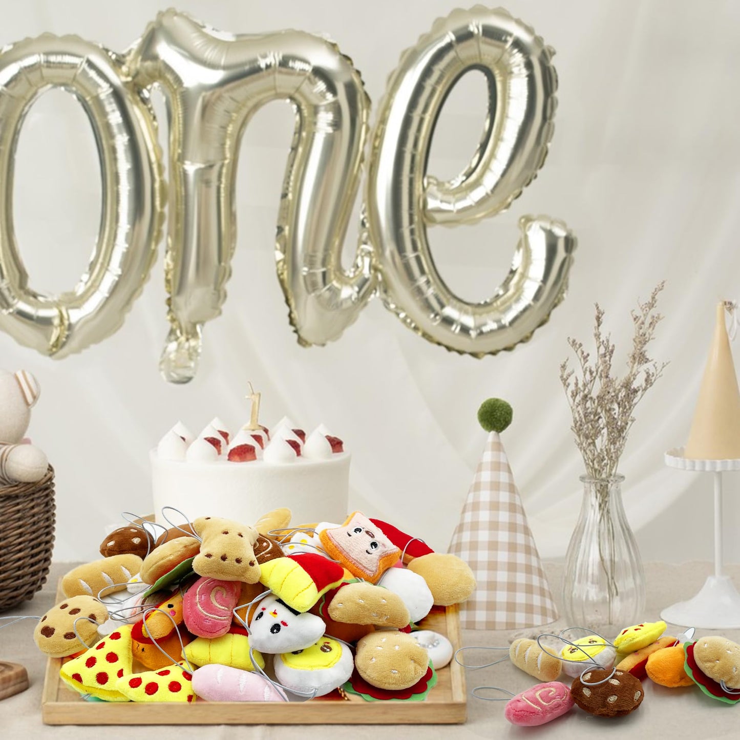 40 Pcs Mini Food Plush Toy Set Cute Small Food Stuffed Toy Keychain For Party Favors Keychain Ornament For Goody Bag Easter Egg