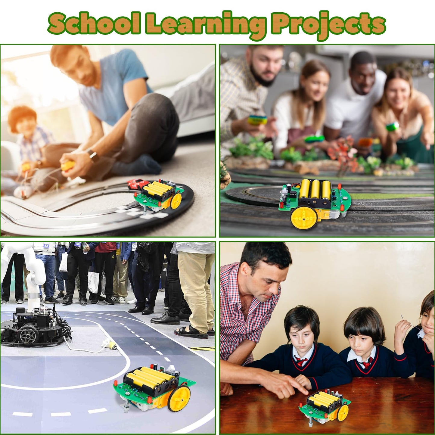 Mioyoow Soldering Practice Kit, Diy Remote Control Car Kit Beginners Learning Solder Kit School Electronic Soldering Projects For Stem Education, Smart Robot Car Toy For 15+ Years Old Boys Girls