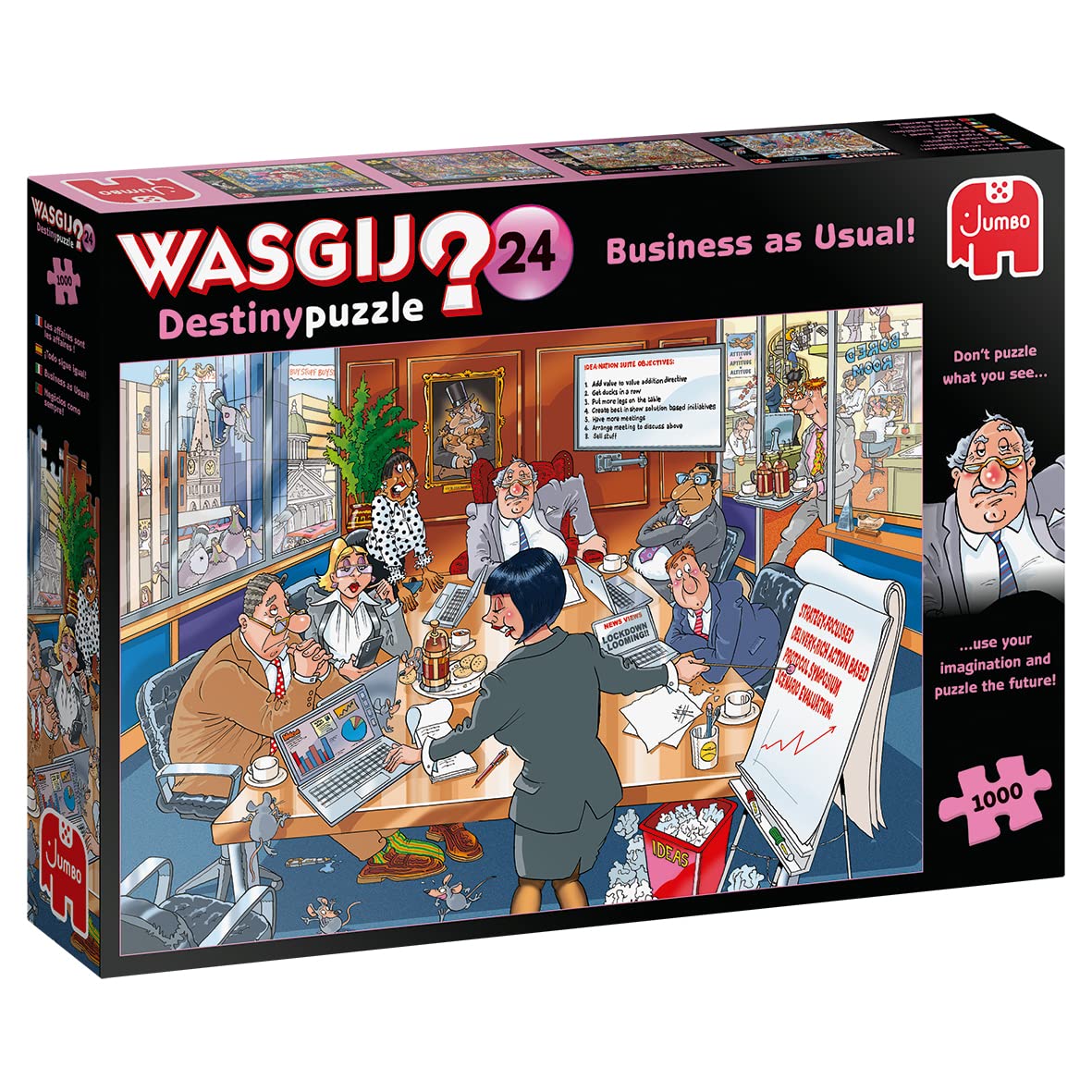 Jumbo, Wasgij, Destiny 24 - Business As Usual!, Unique Collectable Jigsaw Puzzle For Adults, 1,000 Piece