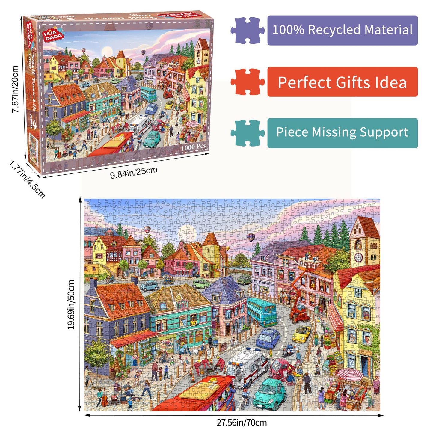 Jigsaw Puzzles for mature-themeds 1000 Piece Puzzle for mature-themeds 1000 Pieces Puzzle 1000 Pieces-Small Town Life