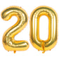 40 Inch Gold Number Balloons Helium Foil Mylar Balloon Birthday Party Banquet Decoration 20