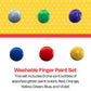 School Smart Washable Finger Paints, Assorted Glitter Colors, Pint Set of 6