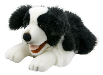 The Puppet Company Border Collie Hand Puppet, 20 inches, Black, Polyester, Model PC003007