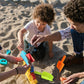 LoayBhok Beach Shovel Toys for Kids: Heavy Duty Plastic Sand Shovels Tools for Toddlers - 4 Pack Outdoor Digging Sandbox Toys Se