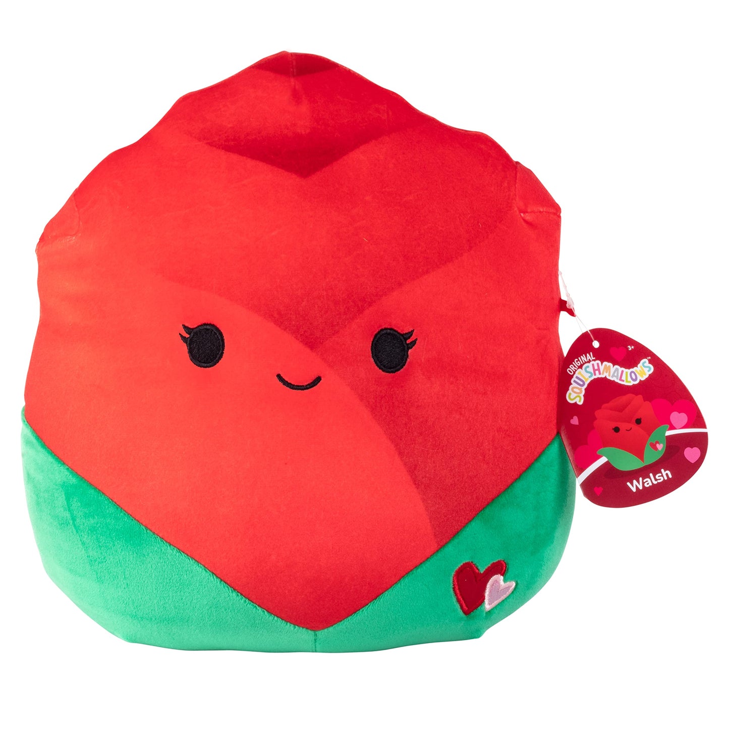 Squishmallows 10-Inch Walsh The Flower Plush - Soft Red Stuffed Animal Toy - Collectible for Kids, Girls & Boys