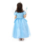 Spunicos Girls Deluxe Cinderella Princess Inspired Dress Costume For Halloween Party,Birthday Party,With Crown And Tiara 9-10Yea