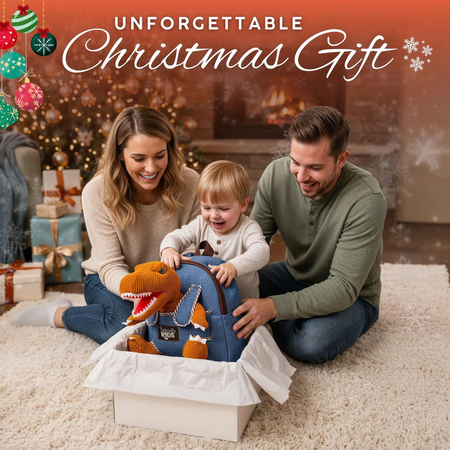 Naturally KIDS Toddler Unicorn Backpack w Plush Unicorn Toys, Gifts for 2-5 Year Old Girls, Toddler Backpack