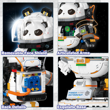 Jmbricklayer Space Panda Astronaut Building Sets 70005, Cool & Cute Animals Panda Bear Display Model, Space Toys Sets For Adults Kids Boys Girls Aged 8 9 10 11 12 13 14+, Ideal Gifts Idea(829 Pieces)
