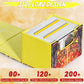 Uaono Deck Box For Mtg Cards, Trading Card Storage Box Holds 120+ Sleeved Commander Deck, Pu Leather Card Box Suits Tcg Magic Cards With 2 Dividers (Yellow,Sun)