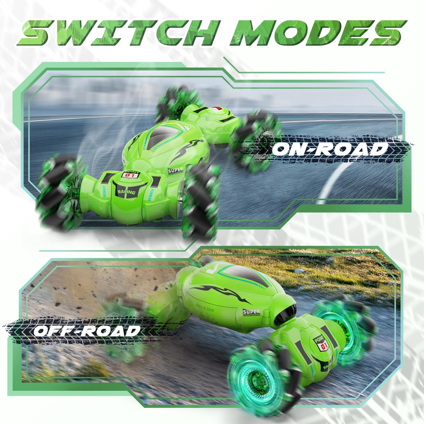 Nitigo Gesture RC Car Hand Controlled RC Car Toys for Boys Girls 6-12, 2.4GHz 360 Rotation 4WD Gesture Sensing RC Stunt Car with