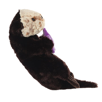 Aurora® Huggable Destination Nation™ Sea Otter Stuffed Animal - Global Exploration - Learning Fun - Brown 13 Inches