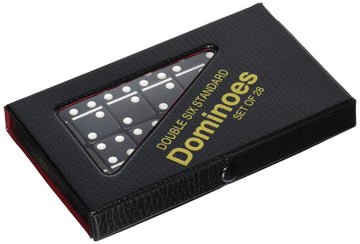 Chh 2408L-Blk Standard Double 6 Dominoes Game With Black Vinyl Case