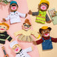 Civaner 6 Pcs Hand Puppet Set 11.8 Inch Plush Hand Puppets With Movable Mouth For Storytelling, Teaching, Preschool Education, R