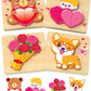 Benresive Valentines Day Wooden Toddler Puzzles Ages 1-3, Montessori Toys For 1 2 Year Old Boys Girls, 4 Pack Valentines Day Tod