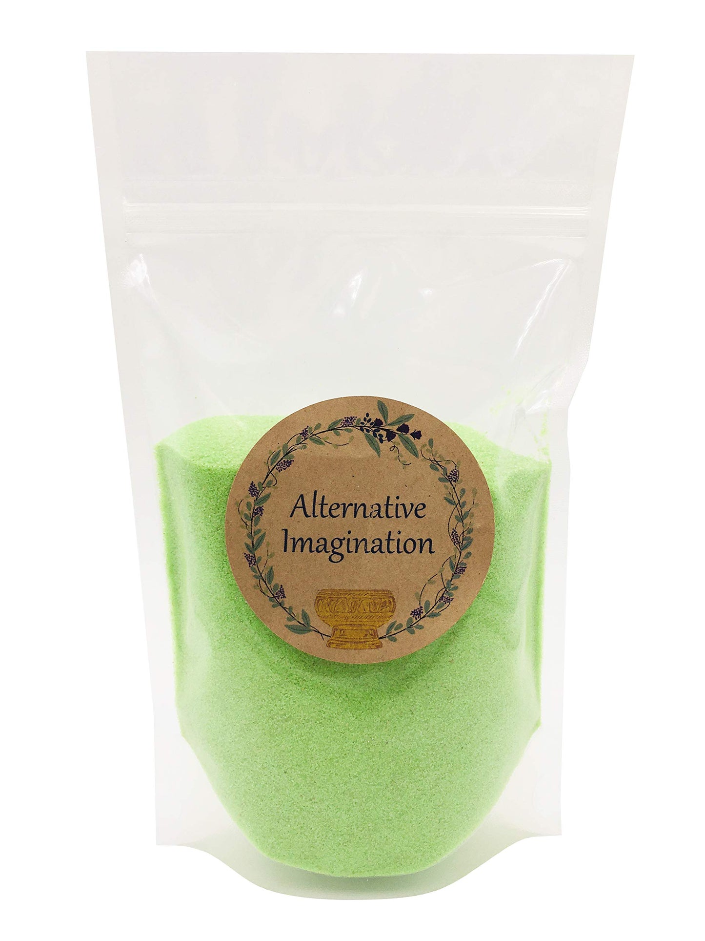 Alternative Imagination Lime Green Sand - Fine Sand for Zen Garden, Resin Incense Burner, Smudge Bowl, Ritual Incense, Cast Iron