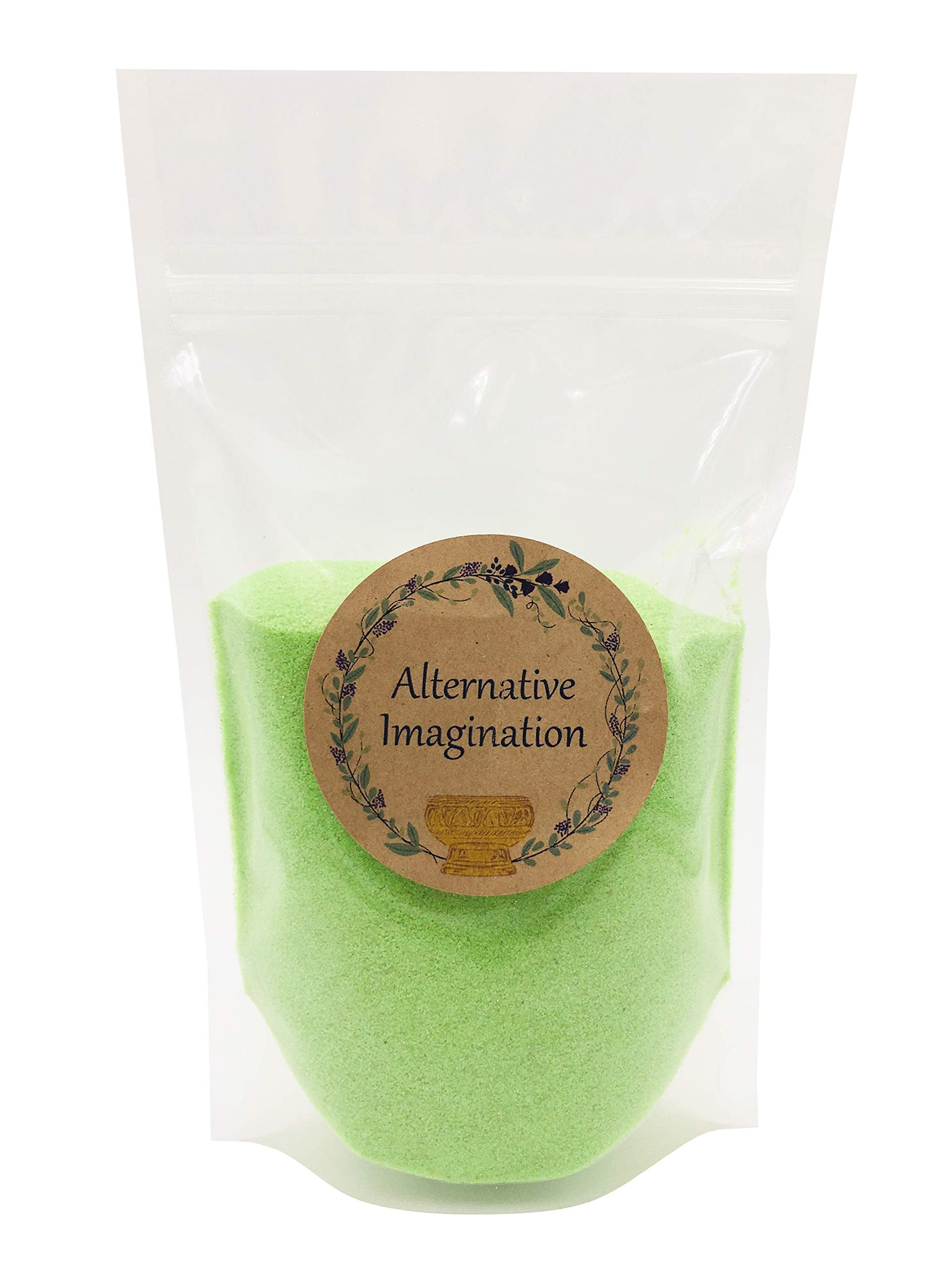 Alternative Imagination Lime Green Sand - Fine Sand for Zen Garden, Resin Incense Burner, Smudge Bowl, Ritual Incense, Cast Iron