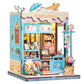 CUTEBEE Book Nook Kit  DIY Miniature House Kits for mature-themed and Teens  Dollhouse Booknook Tiny House  Bookshelf 3D Wooden Puzzle  DIY Craft Gifts for Family and Friends (Bella's Ice Cream)