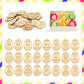 Jansun 24Pcs Easter Egg Tokens, Easter Egg Fillers Wooden Easter Reward Tokens Tokens Coins With 24 Different Engraved Sayings F