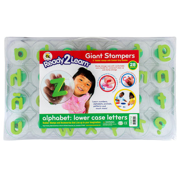 READY 2 LEARN Giant Stampers - Alphabet - Lowercase - Easy to Hold Foam Stamps for Kids - Arts and Crafts Stamps for Displays, P