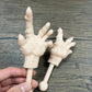Munnygrubbers - 1 Pair Tiny Hands With Sticks - Mini Little Hand Stick Puppet - Halloween Costume - Strong Hand Prop - Scary Movies - Novelty Toy Gift - Tiktok Famous - (Creepy 1X Set)