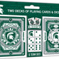 Masterpieces mature-themed Cards and Dice Set - NCAA Michigan State Spartans 2-Pack  Licensed