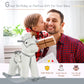 Qaba Kids Plush Ride-On Rocking Horse With Bear Toy, Children Chair With Soft Plush Toy & Fun Realistic Sounds, White