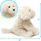 TigerHart 12 Inch Plush Labradoodle Stuffed Animal - White Poodle Dog