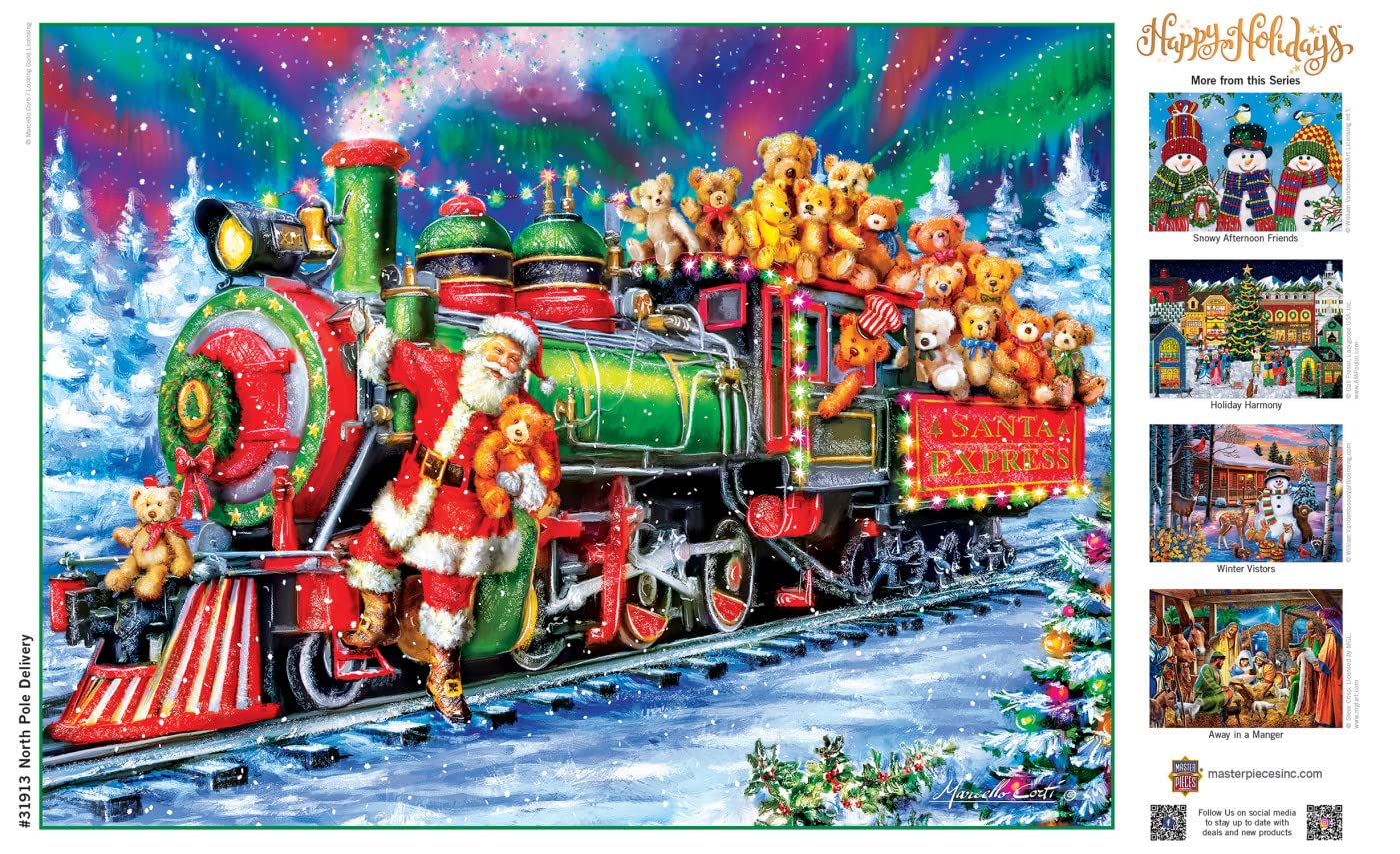 Masterpieces 300 Piece Ez Grip Christmas Jigsaw Puzzle - North Pole Delivery - 18'X24'