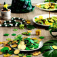 Sanwuta 600 Pieces St. Patrick's Day Gold Coins Plastic Gold Green Lucky Coins St Patricks Day Decorations 3 Leaf Clover Coins S