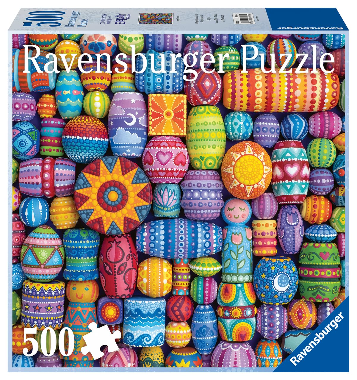 Ravensburger 500 Piece Jigsaw Puzzle - Happy Beads, Multicolor, Cardboard, Model 80695, Handcrafted in Germany