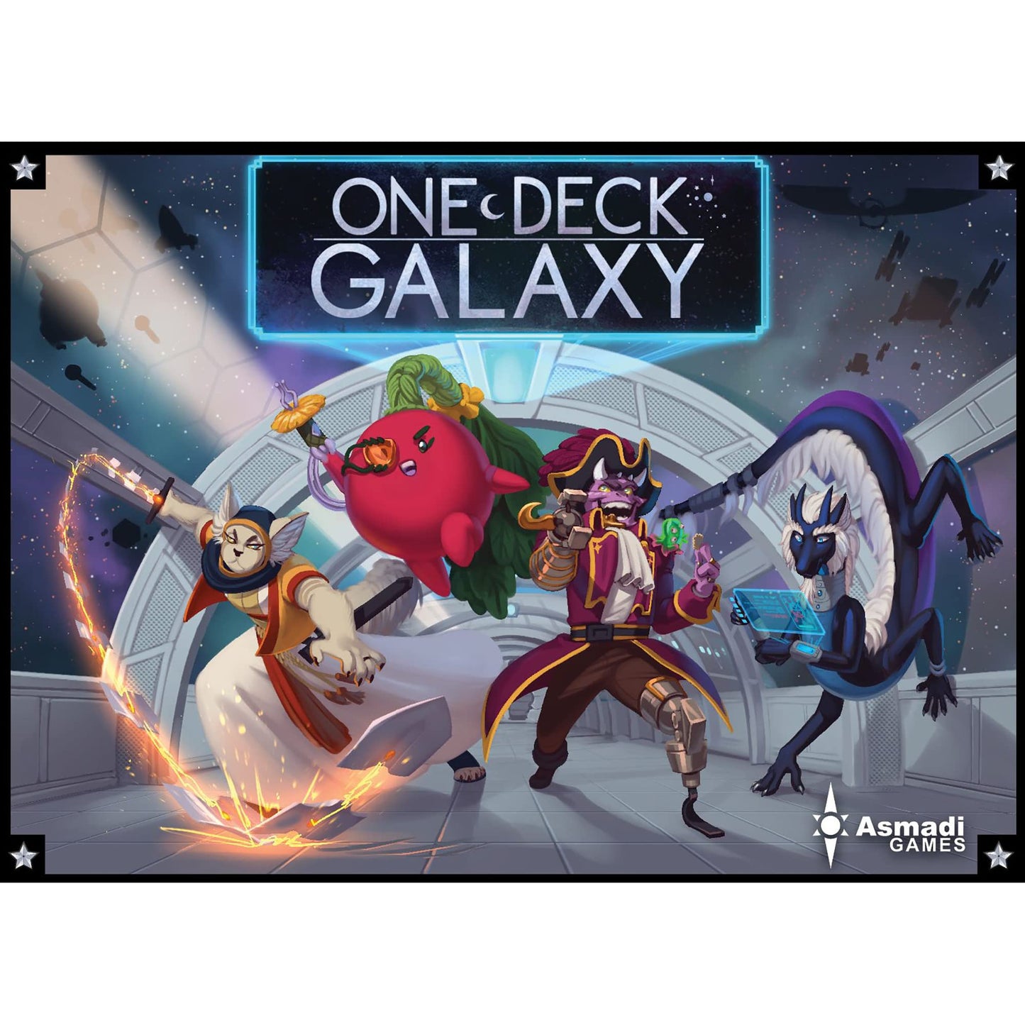 Asmadi Games One Deck Galaxy - Asmadi Games, Cooperative Card Game, A Whole Galaxy In One Deck, 1-2 Players, 30-60 Min, Ages 14+ Blue