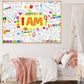 Naozinebi Positive Affirmations Coloring Poster For Kids Giant Coloring Poster Large Positive Coloring Tablecloth Jumbo Coloring
