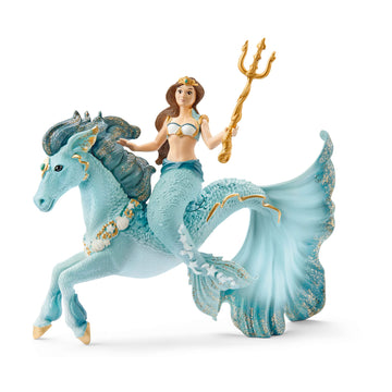 Schleich Bayala, 3-Piece Playset, Mermaid Toys For Girls And Boys 5-12 Years Old, Mermaid Eyela Riding Underwater Horse, Blue