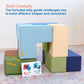 Ecr4Kids Softzone Brainy Building Blocks, Foam Puzzle, Earthtone, 7-Piece