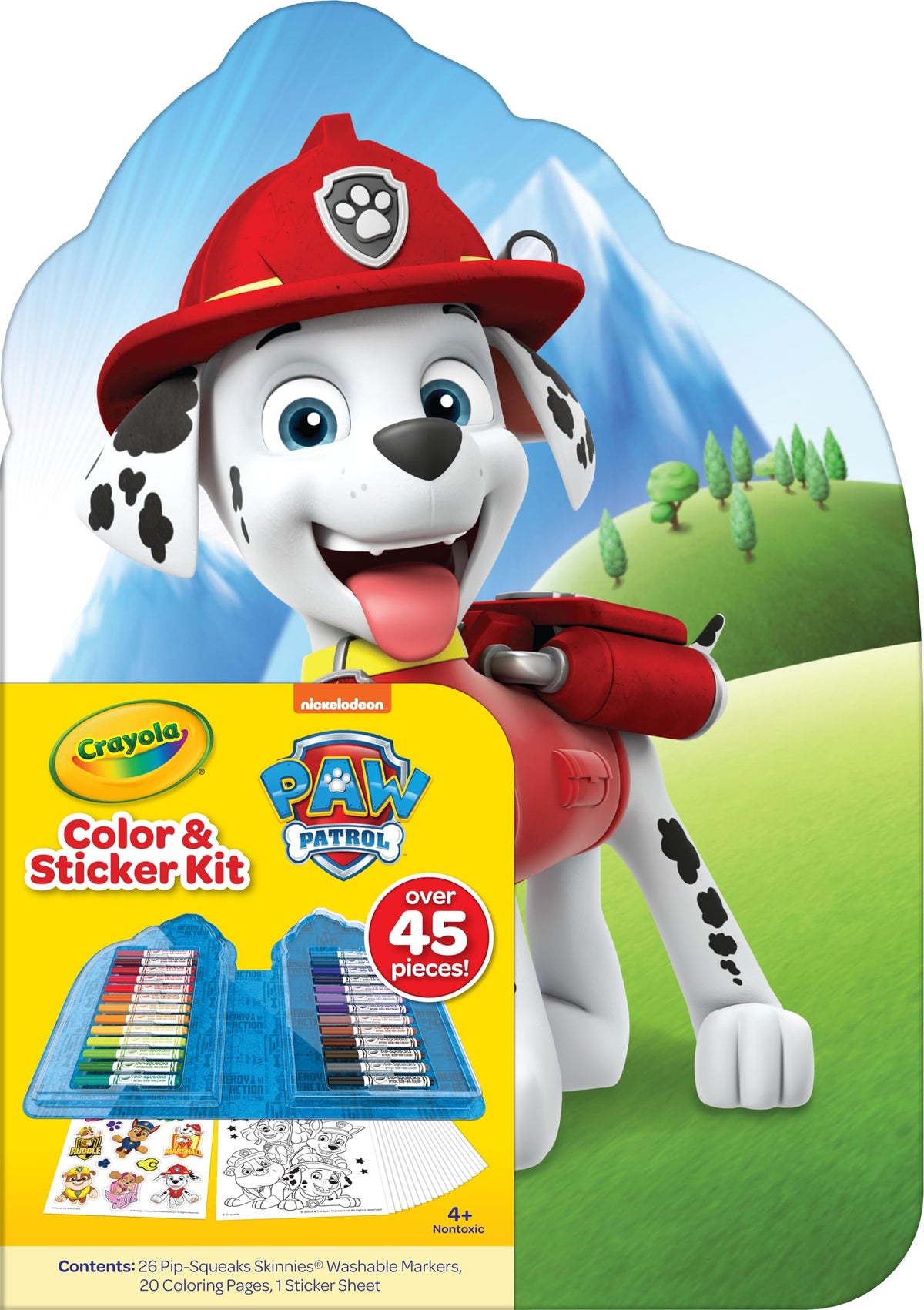 Crayola PAW Patrol Art Kit for Kids (45pcs), PAW Patrol Coloring Book Pages, PAW Patrol Stickers for Kids, PAW Patrol Toy, Kids 