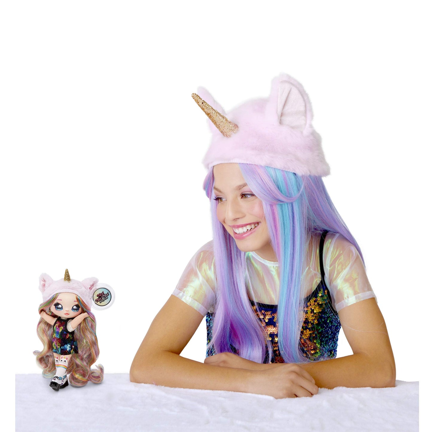 Mga Entertainment Na! Na! Na! Surprise 2-In-1 Fashion Doll & Plush Pom With Confetti Balloon Unboxing, Multicolor (Styles May Vary)