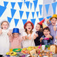 Tatuo 820 Ft 500 Pcs Pennant Banner Flag String Hanging Triangle Bunting Flag For Party Celebration Holiday Wedding Decoration, 10 Set (Blue)