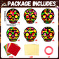 Qyeahkj 36 Set Day of The Dead Suncatchers Crafts for Kids DIY Skull Window Tissue Paper Craft Kit Hanging Decor for Mexico Home