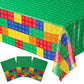 Blue Orchards Brick Table Covers (Pack of 3) - 54x108 XL - Building Blocks Party, Gamer Birthday Party Supplies, Building Blocks