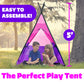 Usa Toyz Happy Hut Teepee Tent For Kids - Indoor Pop Up Teepee Kids Playhouse Tents For Boys, Girls, Toddlers With Portable Storage Bag (Pink)