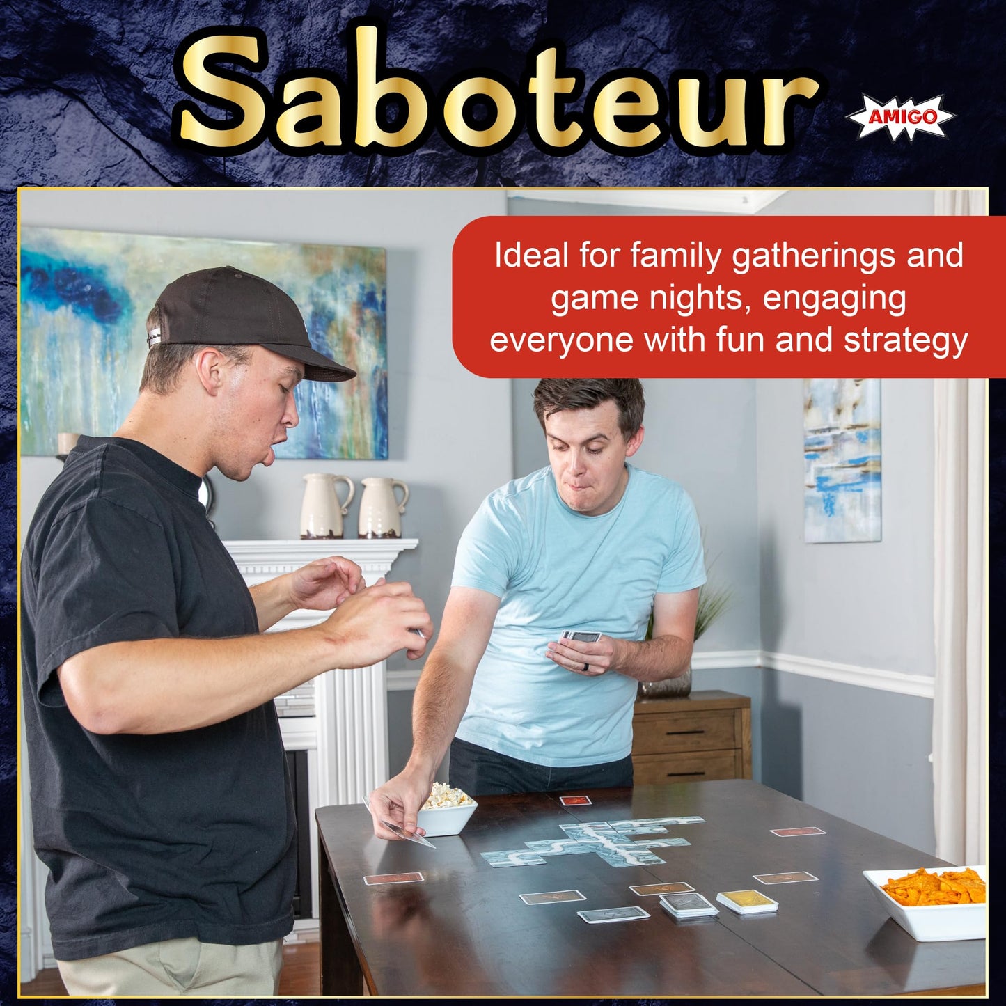 Amigo Games Saboteur Strategy Card Game – The Adventurous Gold Mining Game Following Your Dwarves Through The Tunnels – Simple To Learn & Perfect For Family Game Night – Kids & Adults Ages 8+