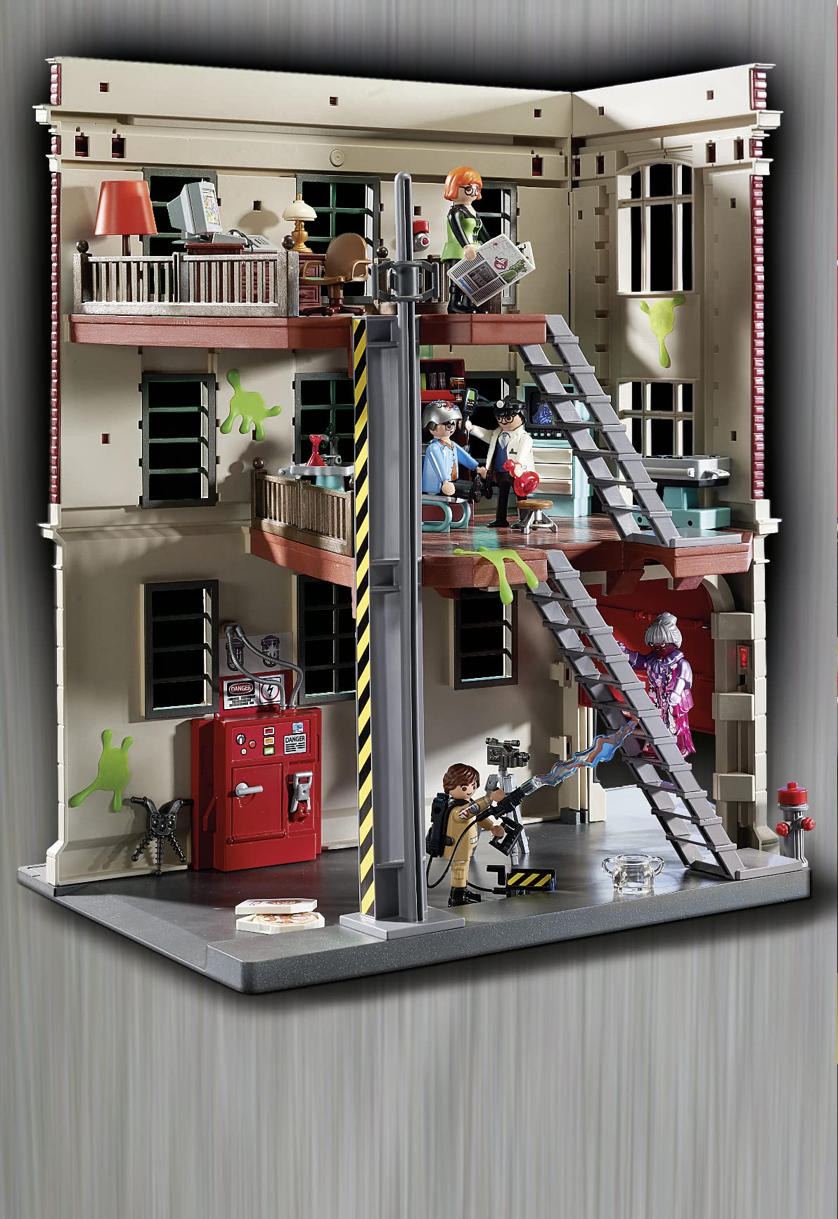Playmobil Ghostbusters Firehouse Playset, One Size, Multi Color, Model 9219, Durable Plastic